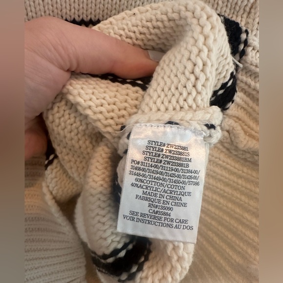 NWT Z Supply Off White Milan Striped Sweater, size M - Picture 9 of 9